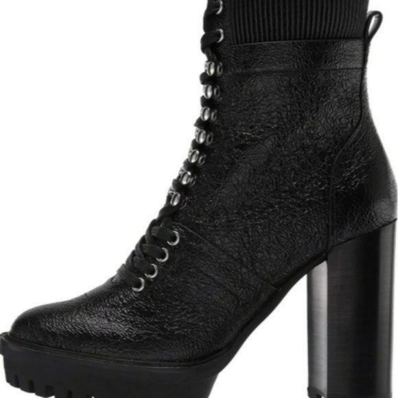 Vince Camuto Ermania Leather Platform Lace-up Bootie -7.5 - Picture 10 of 13